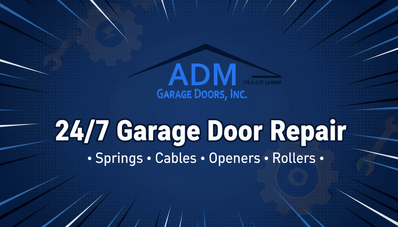 Same-day garage door spring and cable repair in Folsom and Sacramento by ADM Garage Doors